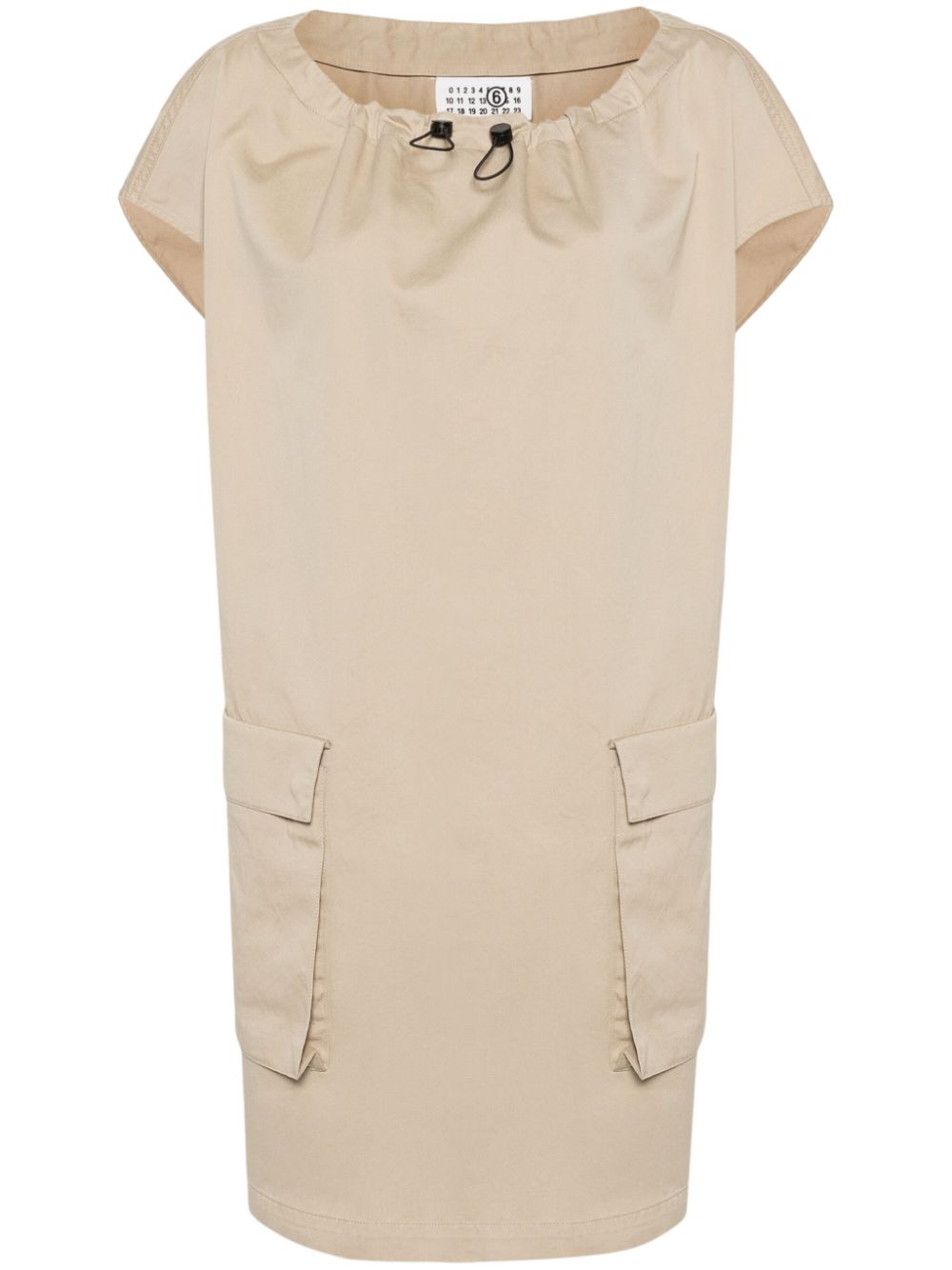 MM6 Maison Margiela cotton poplin mini dress - Neutrals von MM6 Maison Margiela