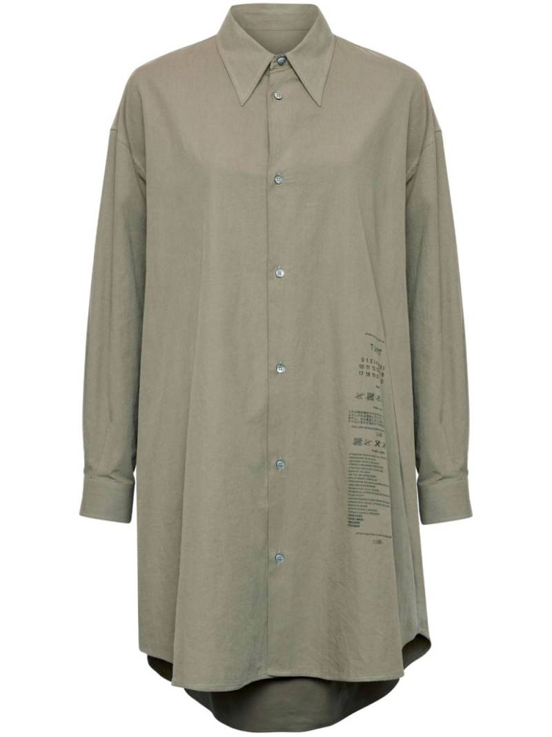 MM6 Maison Margiela cotton poplin shirt dress - Green von MM6 Maison Margiela