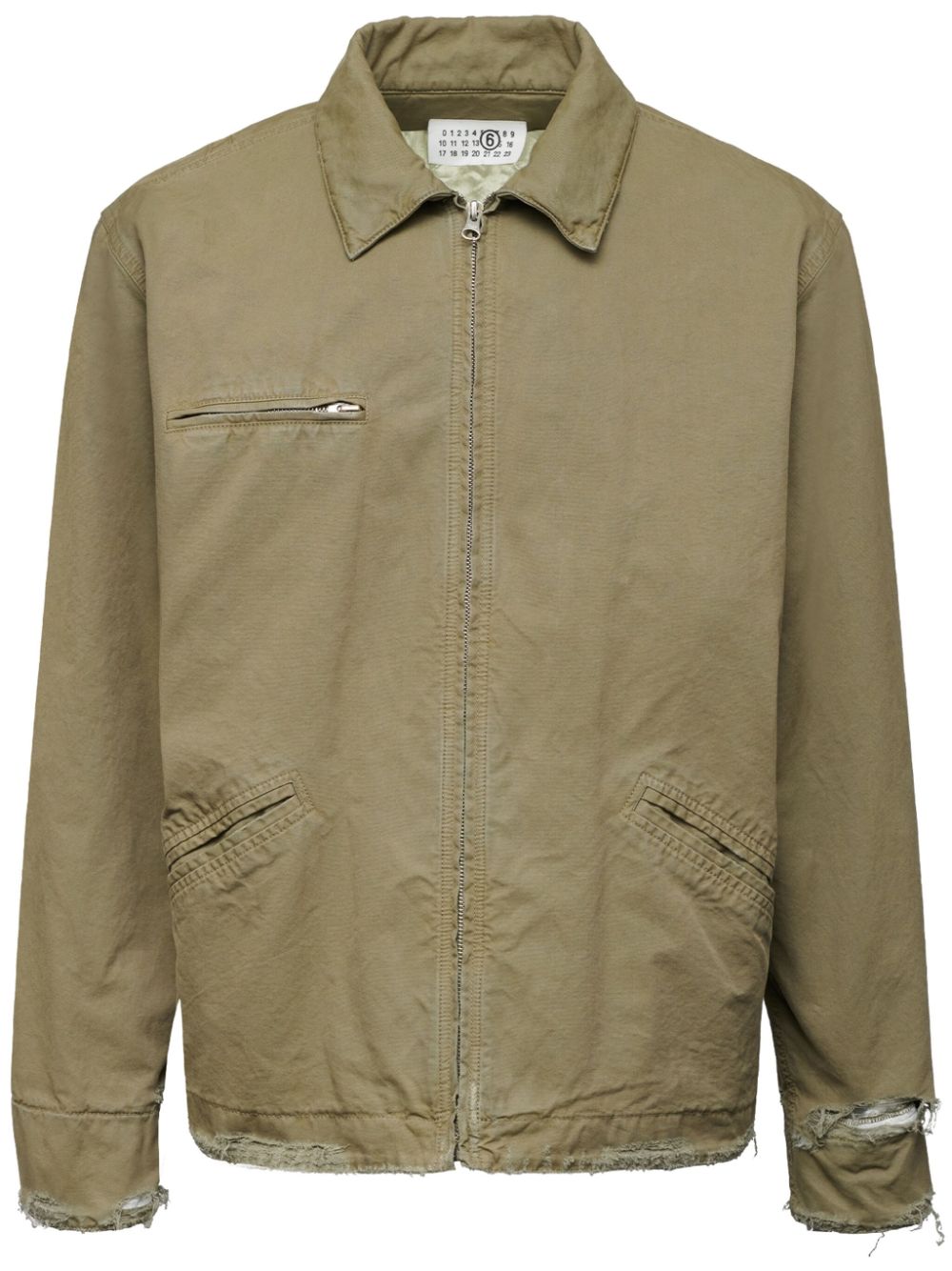 MM6 Maison Margiela cotton shirt jacket - Green von MM6 Maison Margiela