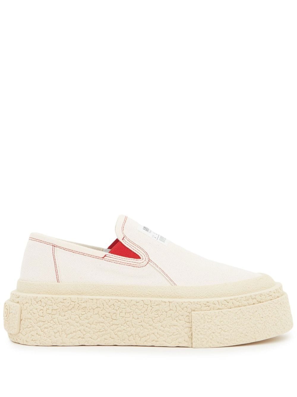 MM6 Maison Margiela crepe-sole slip-on sneakers - White von MM6 Maison Margiela