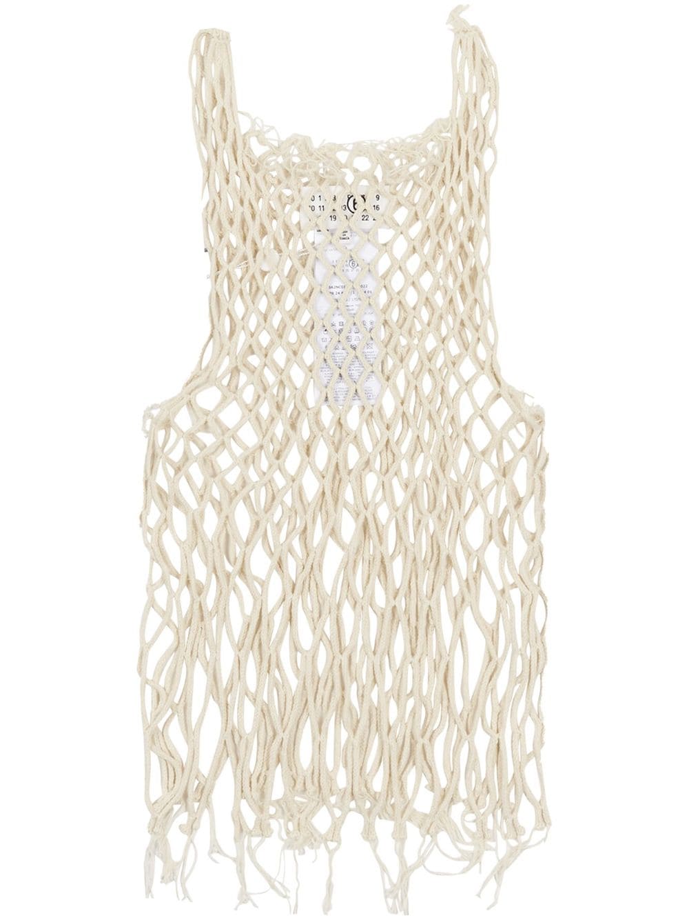 MM6 Maison Margiela crochet tank top - White von MM6 Maison Margiela