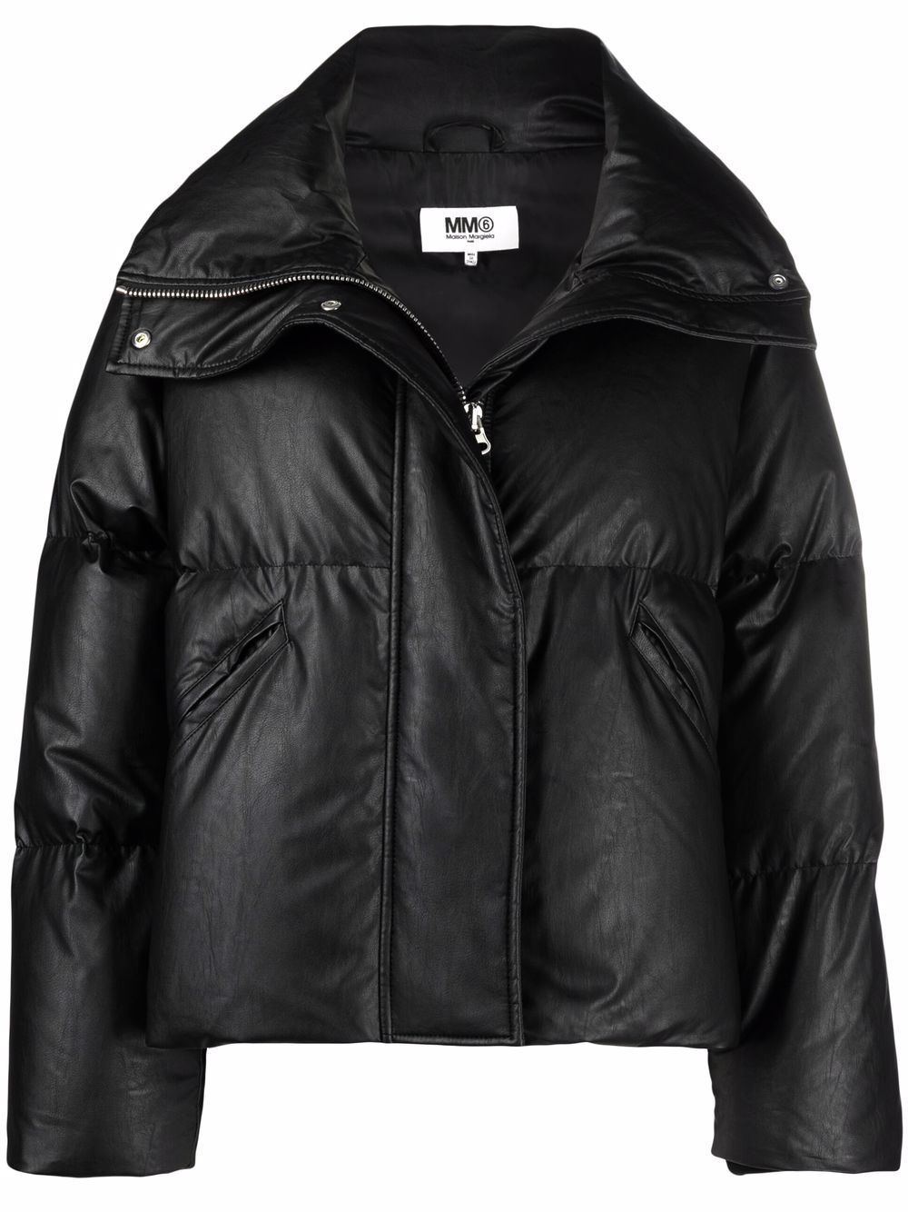 MM6 Maison Margiela cropped down puffer jacket - Black von MM6 Maison Margiela