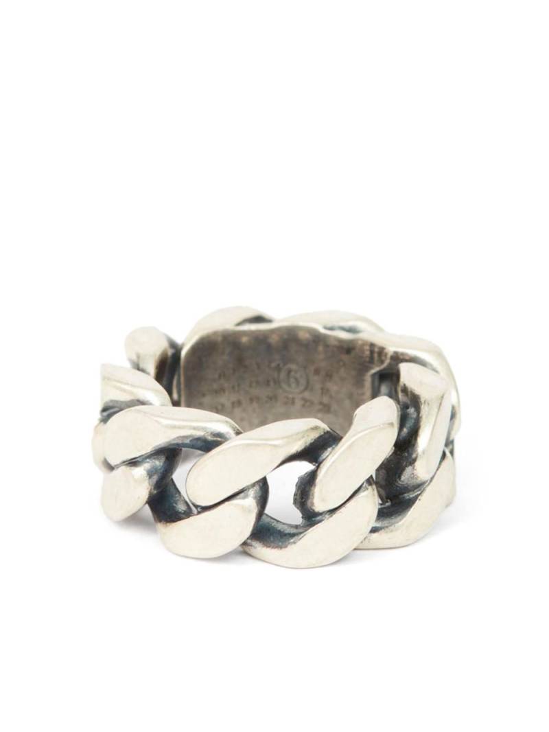 MM6 Maison Margiela curb-chain ring - Silver von MM6 Maison Margiela