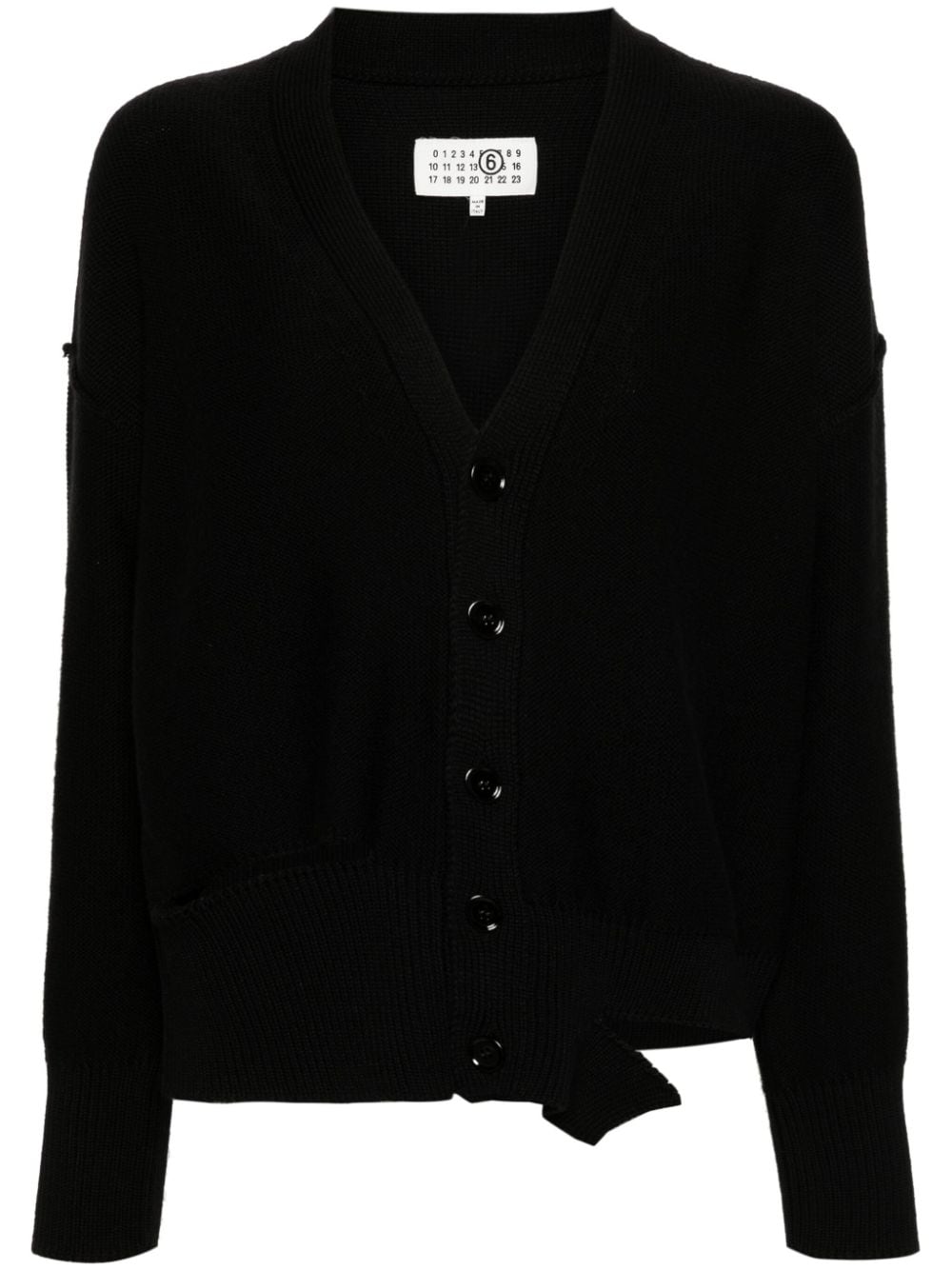 MM6 Maison Margiela cut-out button-up cardigan - Black von MM6 Maison Margiela