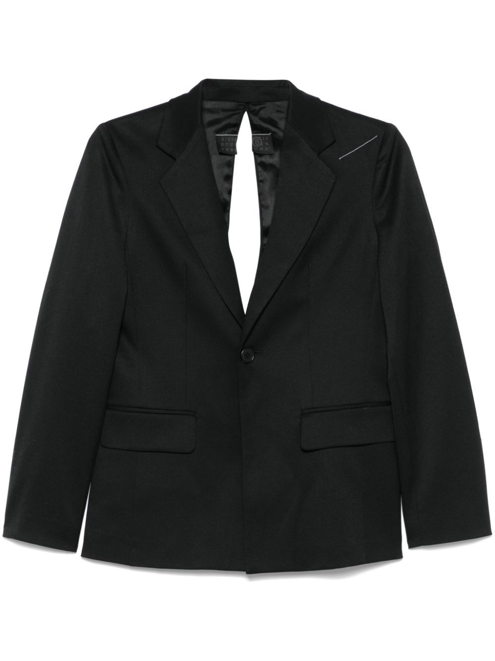 MM6 Maison Margiela cut-out detailed blazer - Black von MM6 Maison Margiela