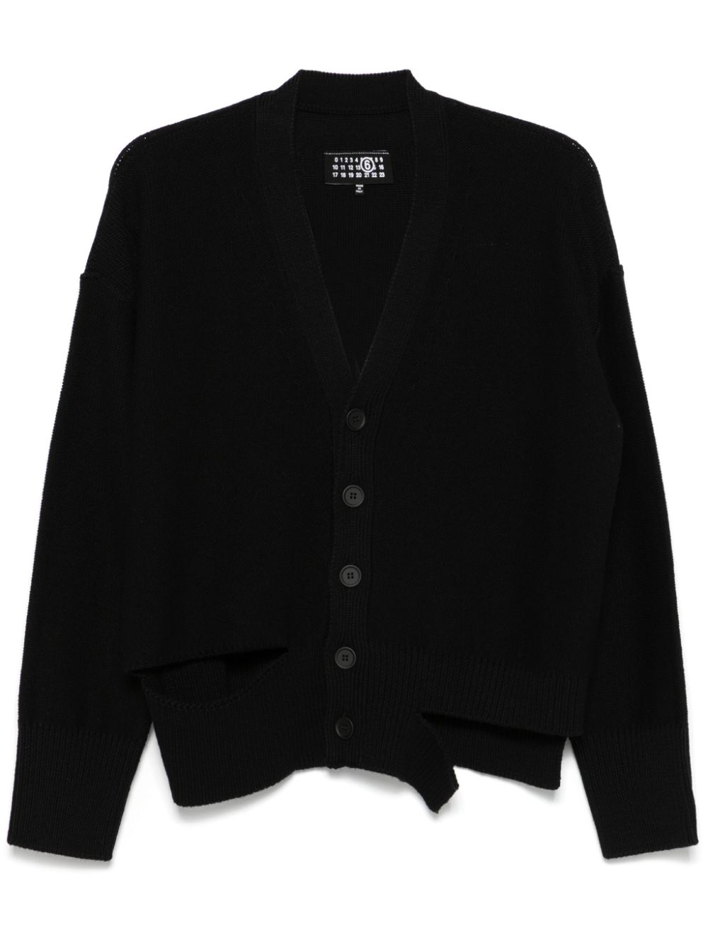 MM6 Maison Margiela cut-out detailed cardigan - Black von MM6 Maison Margiela