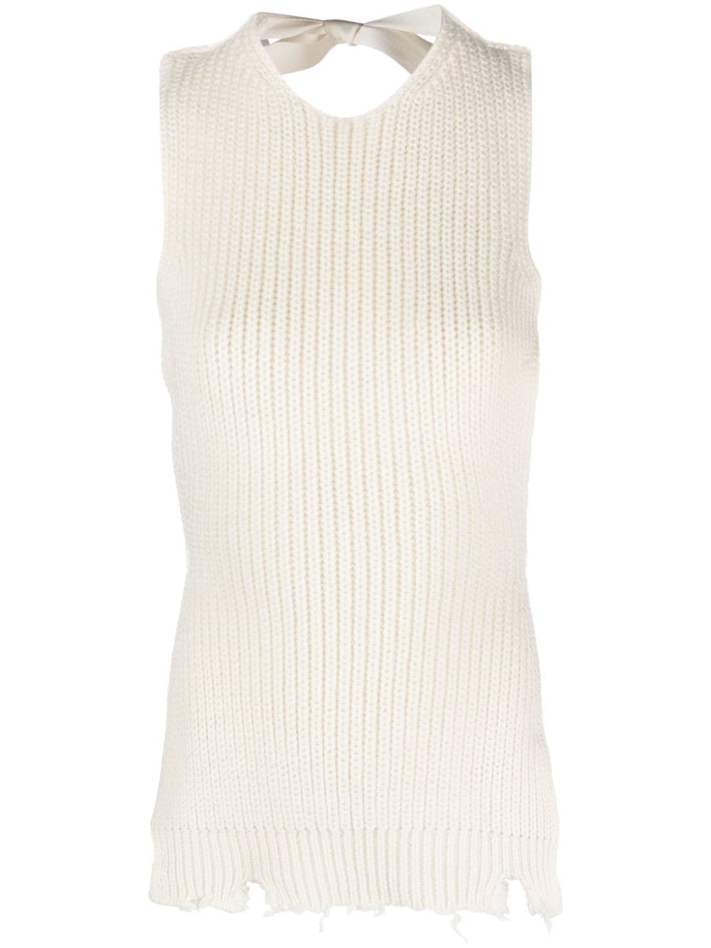 MM6 Maison Margiela cut-out detailing sleeveless top - Neutrals von MM6 Maison Margiela