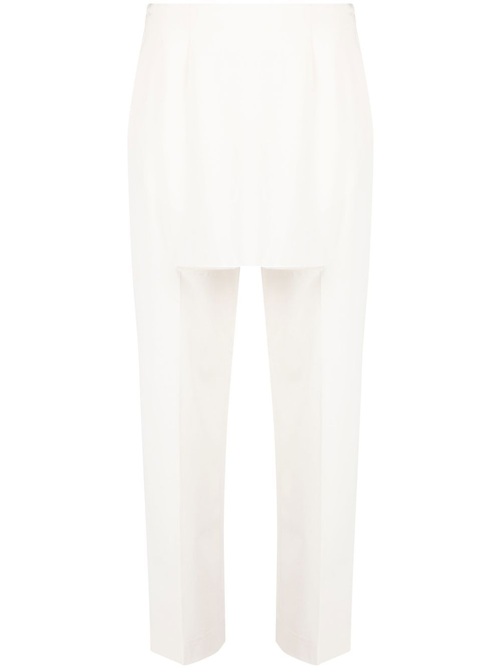 MM6 Maison Margiela cut-out layered tailored trousers - White von MM6 Maison Margiela