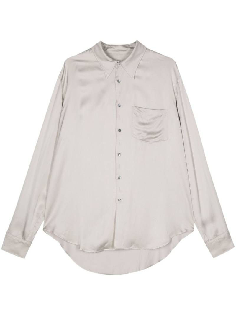 MM6 Maison Margiela cut-out satin shirt - Grey von MM6 Maison Margiela