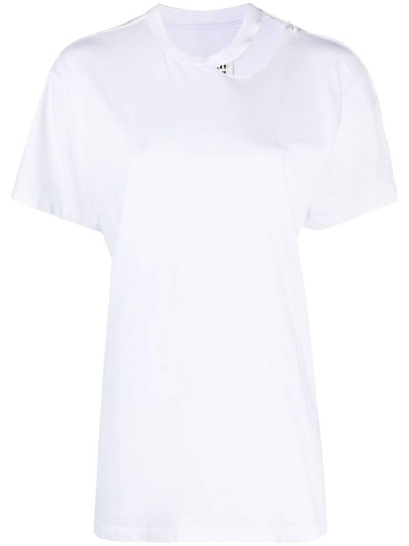 MM6 Maison Margiela cutout cotton T-shirt - White von MM6 Maison Margiela