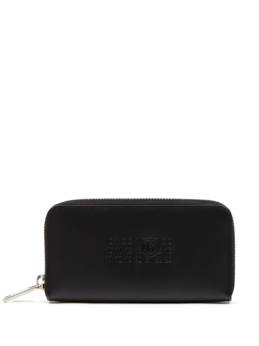 MM6 Maison Margiela debossed logo leather wallet - Black von MM6 Maison Margiela