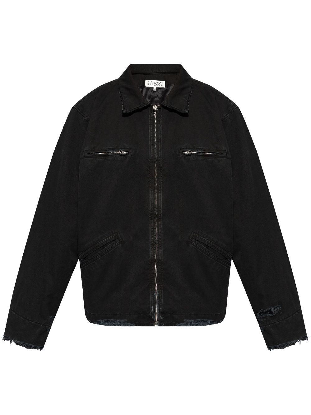 MM6 Maison Margiela distressed denim jacket - Black von MM6 Maison Margiela