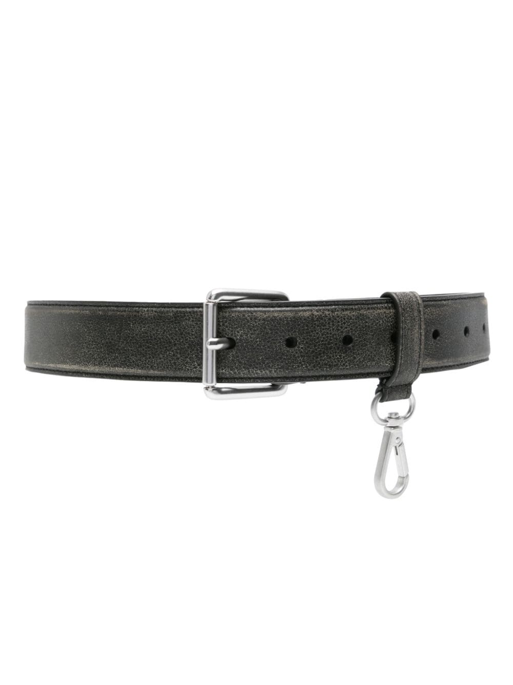 MM6 Maison Margiela distressed leather belt - Black von MM6 Maison Margiela