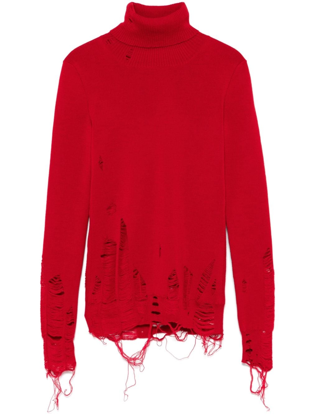 MM6 Maison Margiela distressed sweater - Red von MM6 Maison Margiela