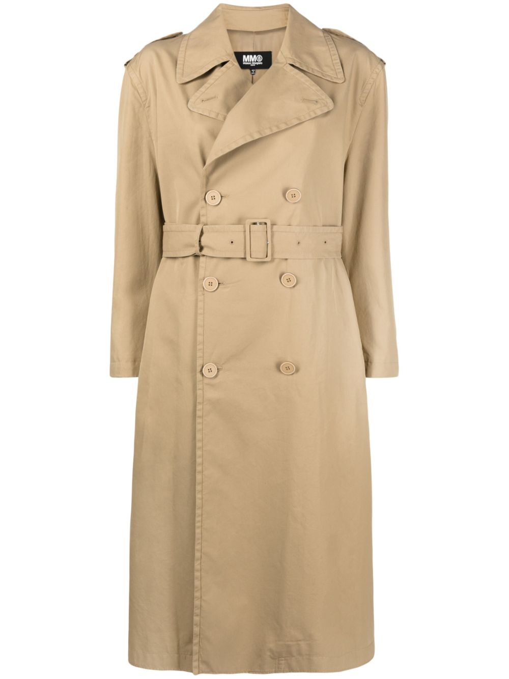 MM6 Maison Margiela double-breasted trench coat - Neutrals von MM6 Maison Margiela