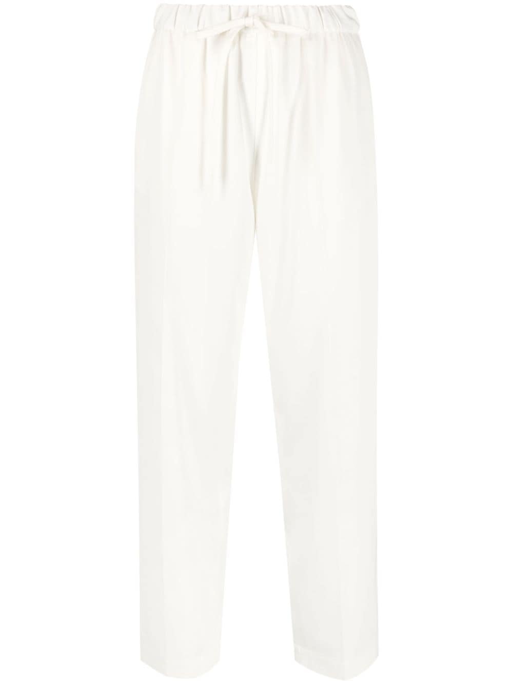 MM6 Maison Margiela drawstring straight-leg trousers - White von MM6 Maison Margiela