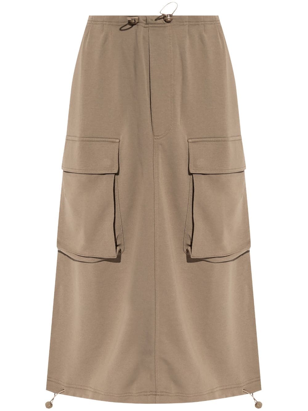 MM6 Maison Margiela drawstring-waist cargo-pockets midi skirt - Brown von MM6 Maison Margiela