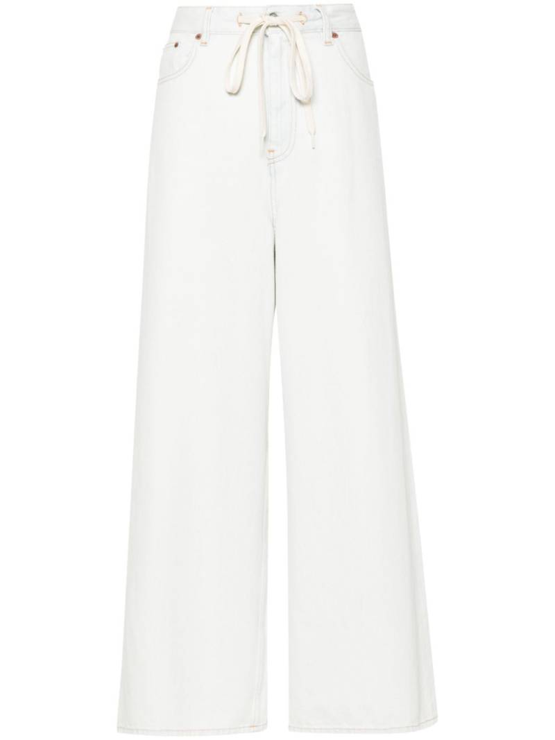 MM6 Maison Margiela drawstring-waist wide-leg jeans - Blue von MM6 Maison Margiela