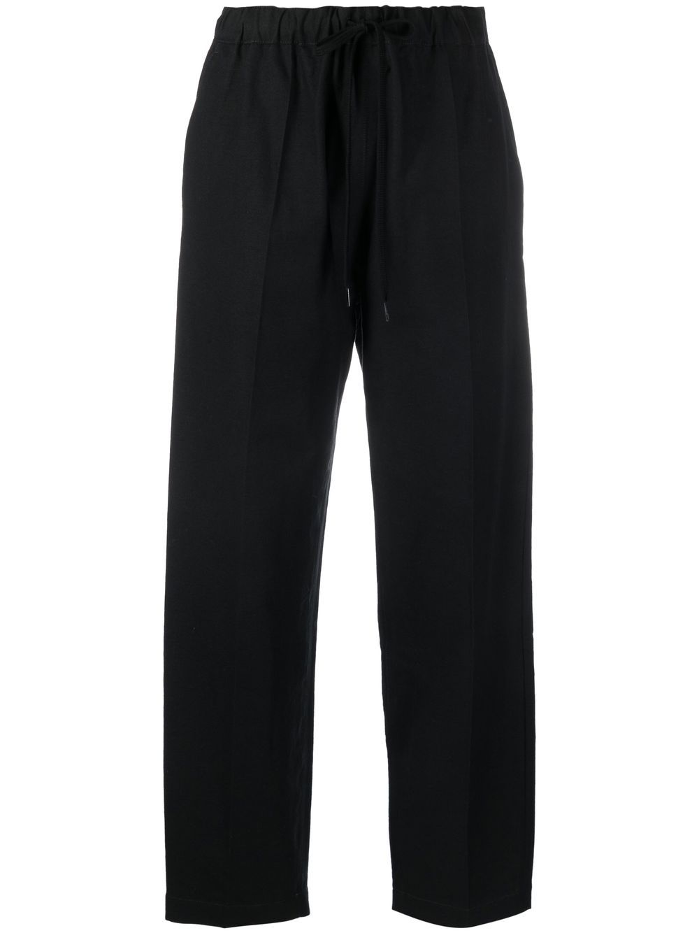 MM6 Maison Margiela drawstring-waistband cotton trousers - Black von MM6 Maison Margiela