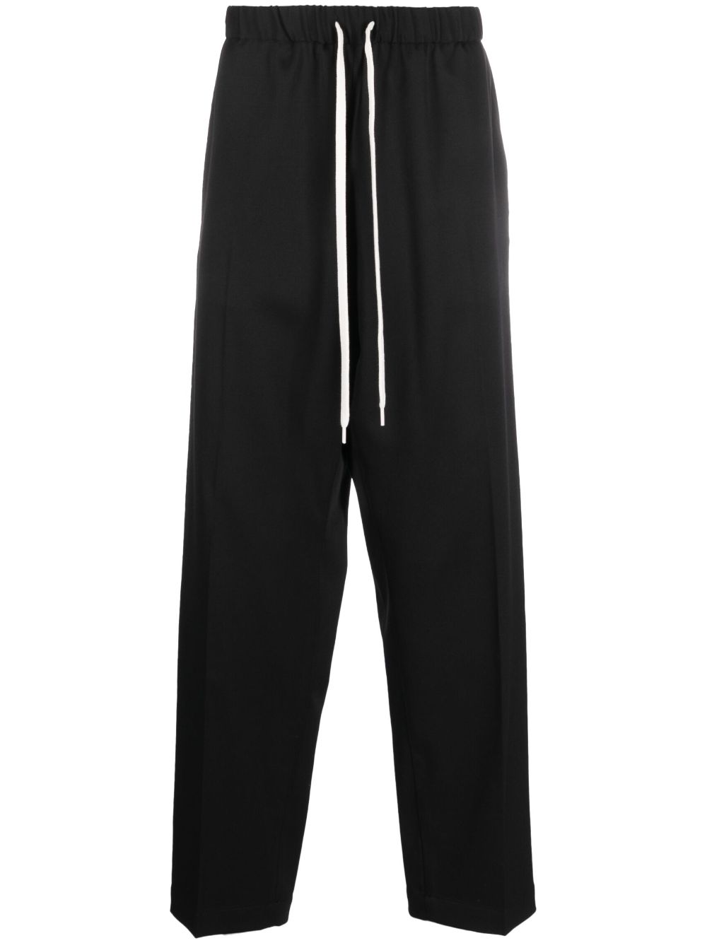 MM6 Maison Margiela drawstring-waistband drop-crotch trousers - Black von MM6 Maison Margiela