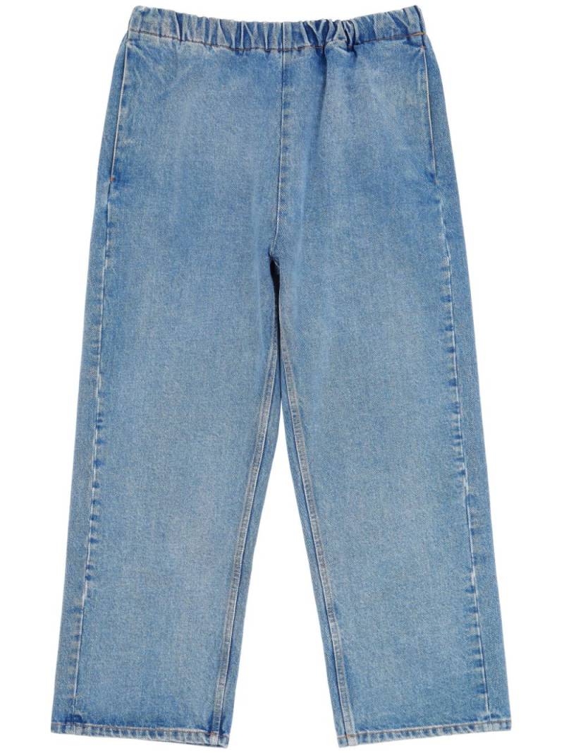 MM6 Maison Margiela elasticated-waist cotton cropped jeans - Blue von MM6 Maison Margiela