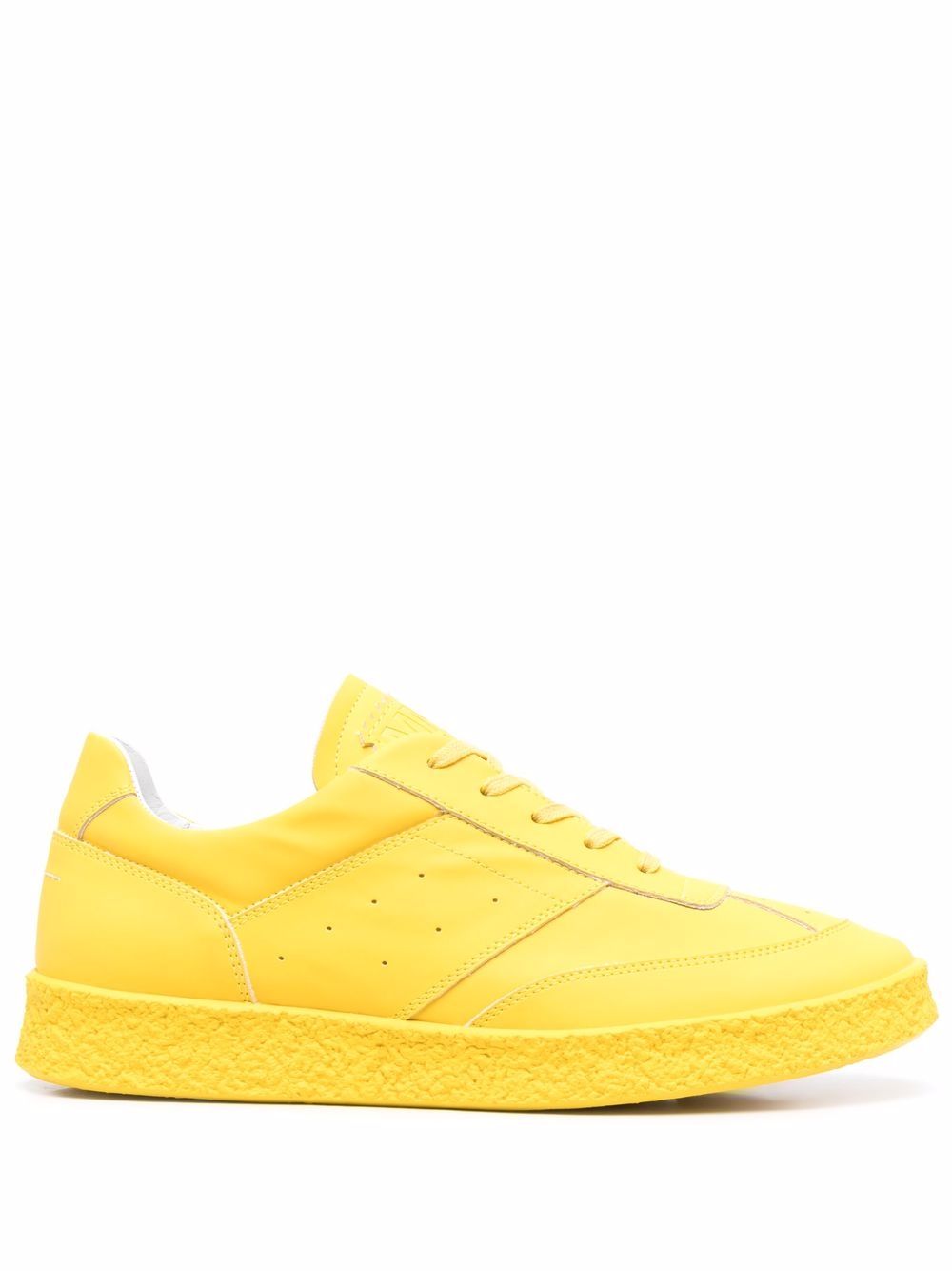 MM6 Maison Margiela embossed-logo tongue sneakers - Yellow von MM6 Maison Margiela