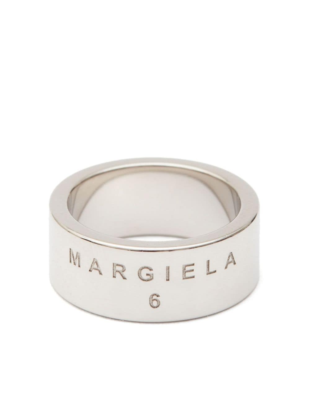 MM6 Maison Margiela Minimal engraved ring - Silver von MM6 Maison Margiela