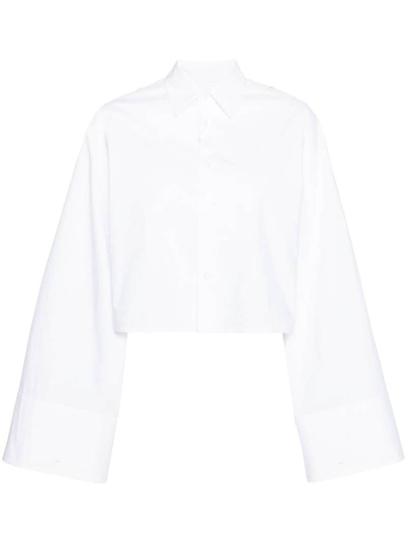 MM6 Maison Margiela extra-long sleeve cropped shirt - White von MM6 Maison Margiela