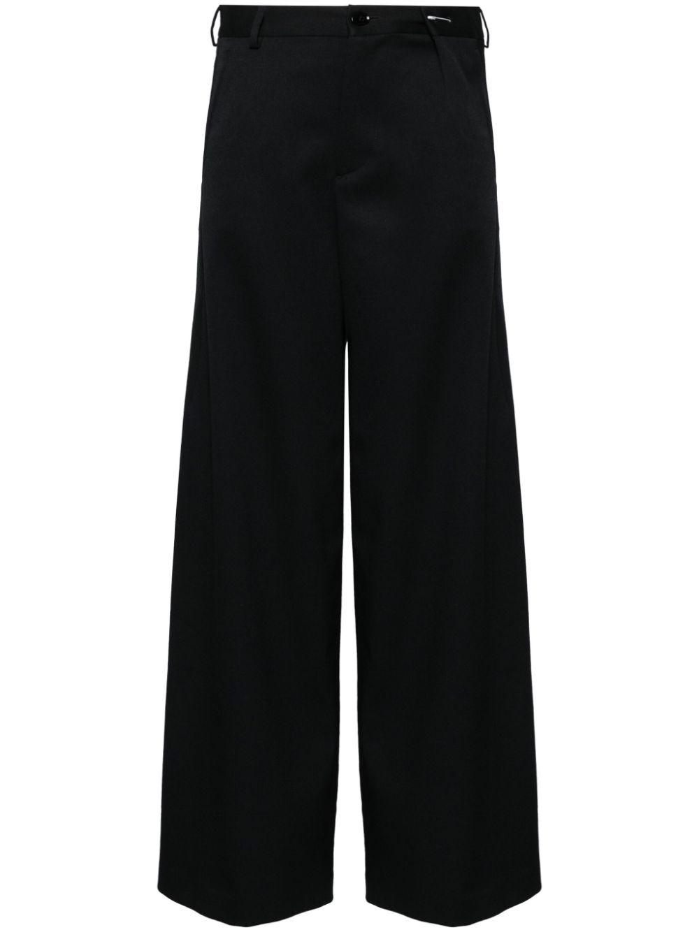 MM6 Maison Margiela folded-detail tailored palazzo pants - Black von MM6 Maison Margiela