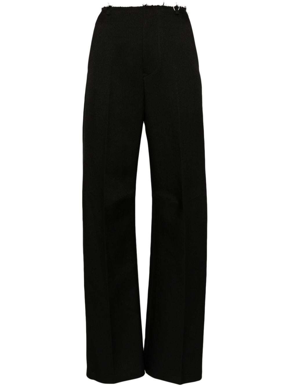 MM6 Maison Margiela frayed-detail trousers - Black von MM6 Maison Margiela