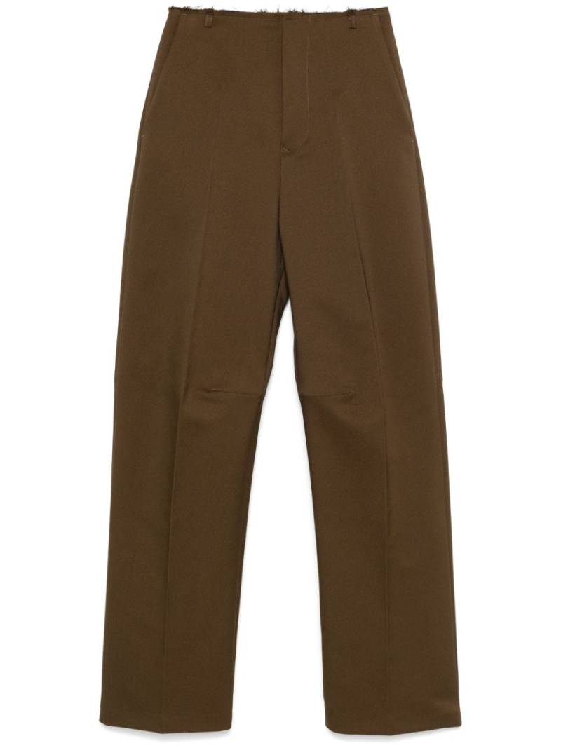 MM6 Maison Margiela frayed trousers - Green von MM6 Maison Margiela