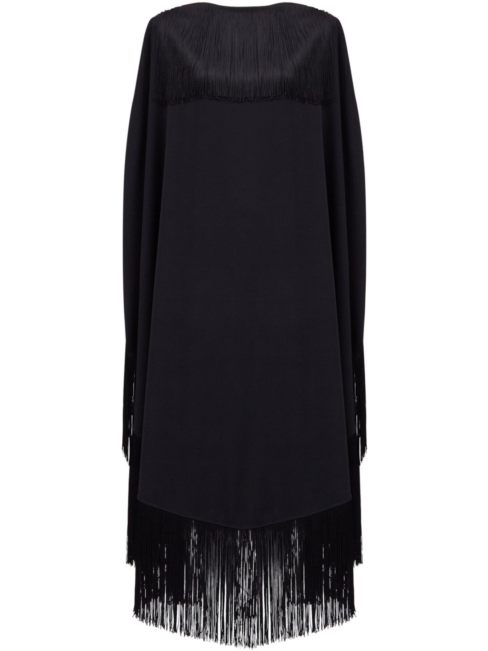 MM6 Maison Margiela fringe-detail belted midi dress - Black von MM6 Maison Margiela