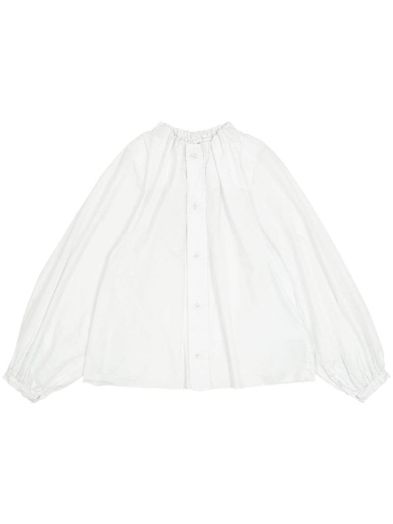 MM6 Maison Margiela gathered-neckline cotton shirt - White von MM6 Maison Margiela