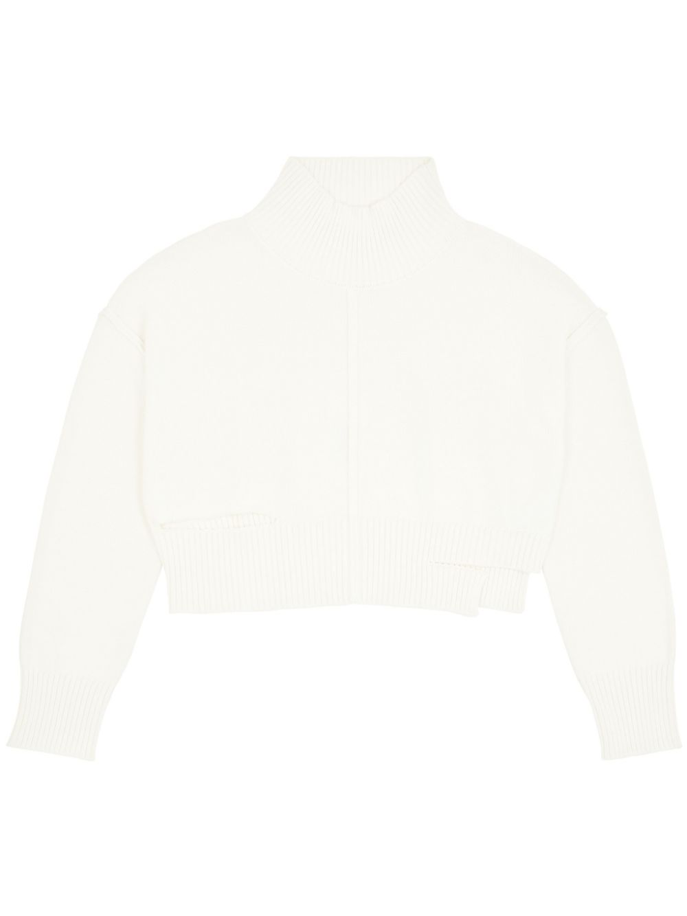 MM6 Maison Margiela high-neck cut-out jumper - White von MM6 Maison Margiela