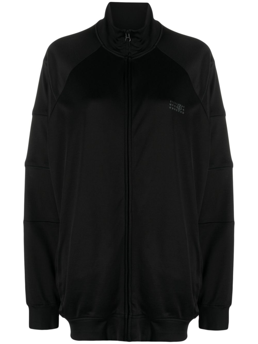 MM6 Maison Margiela high-neck zip-up sweatshirt - Black von MM6 Maison Margiela