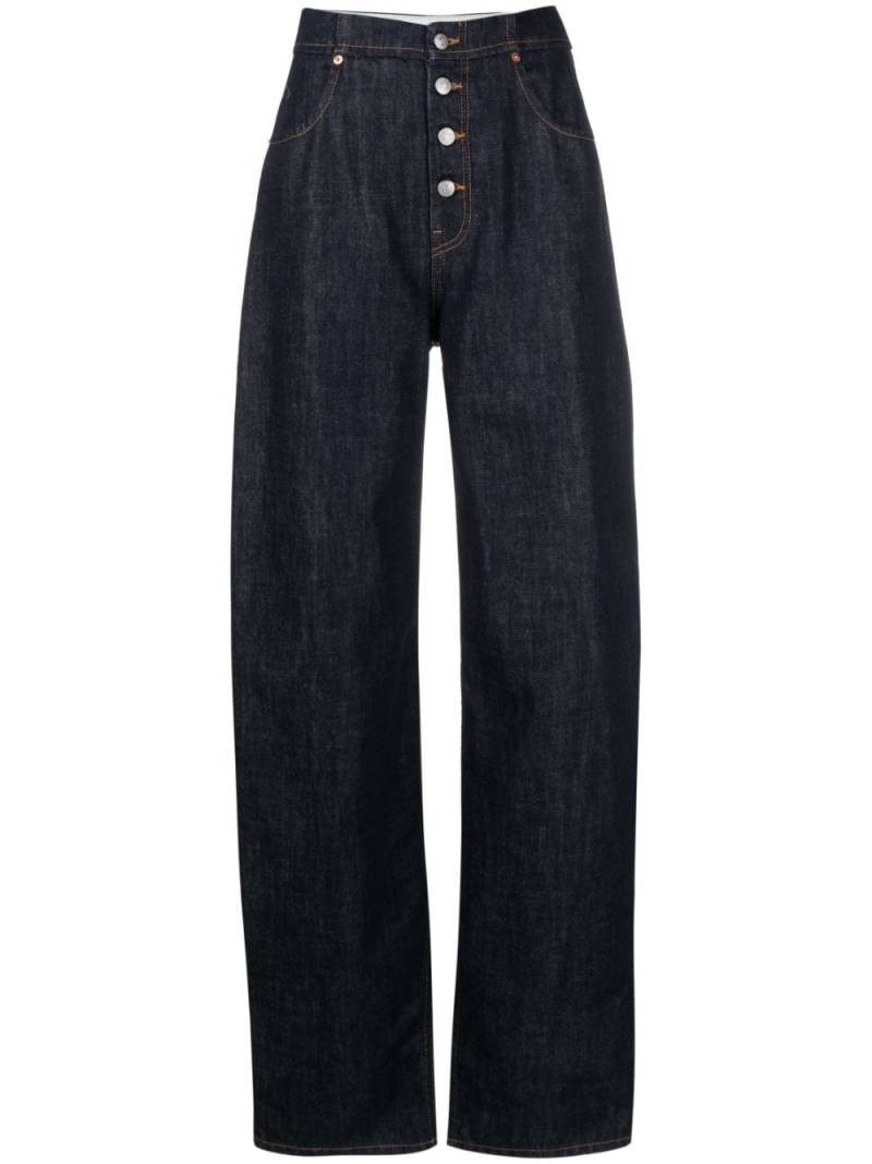 MM6 Maison Margiela high-waist wide-leg jeans - Blue von MM6 Maison Margiela