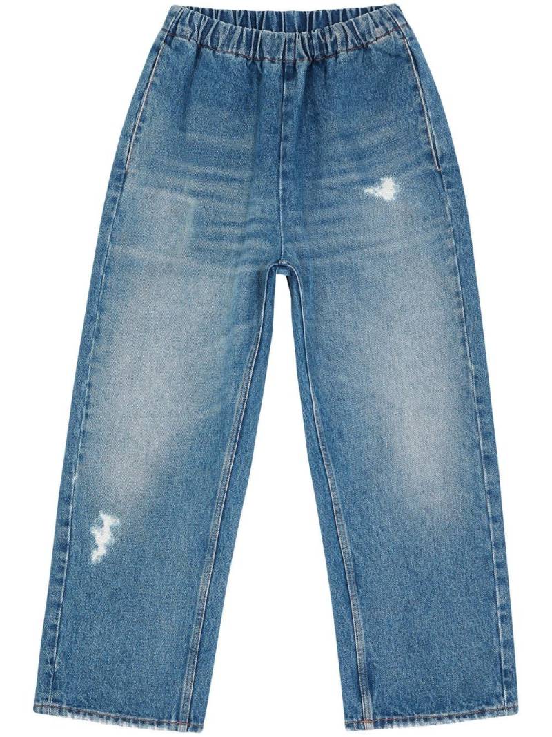 MM6 Maison Margiela high-waisted distressed jeans - Blue von MM6 Maison Margiela