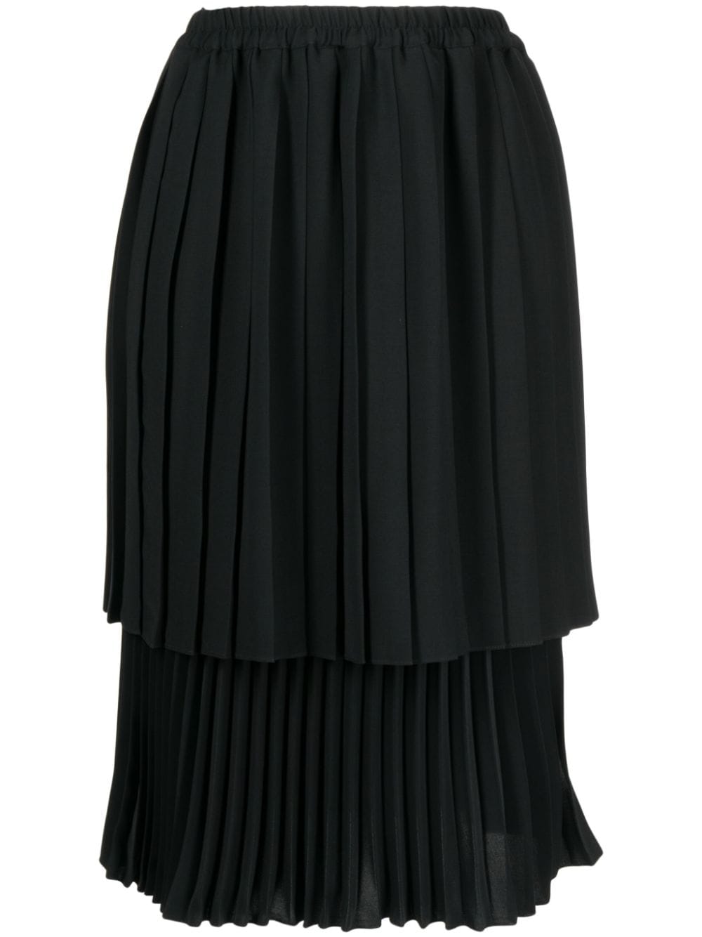 MM6 Maison Margiela knee-length pleated skirt - Black von MM6 Maison Margiela