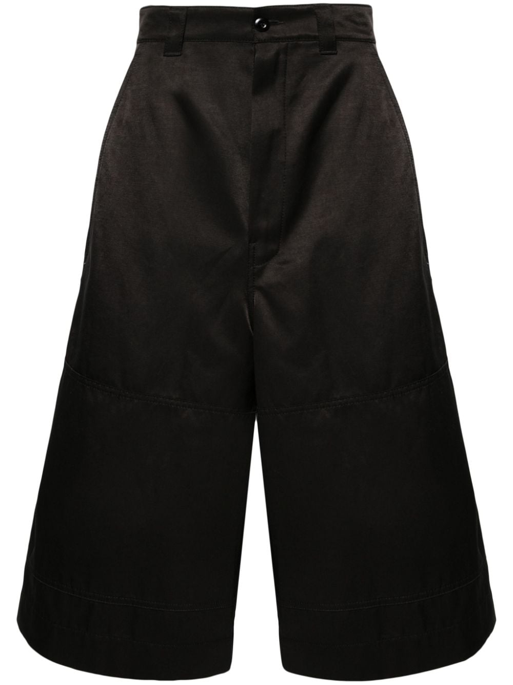 MM6 Maison Margiela knee-length twill cargo shorts - Black von MM6 Maison Margiela