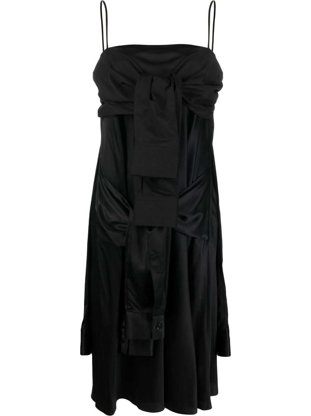 MM6 Maison Margiela knot-detail cotton dress - Black von MM6 Maison Margiela