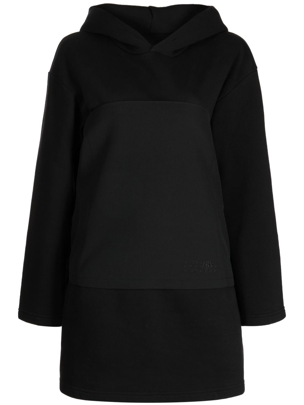 MM6 Maison Margiela layered hooded dress - Black von MM6 Maison Margiela