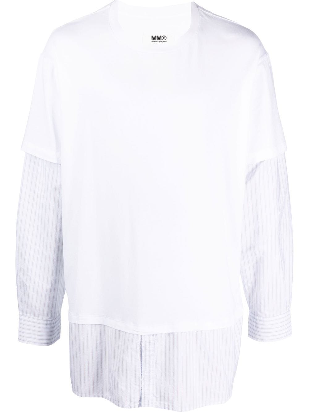 MM6 Maison Margiela layered long-sleeved T-shirt - White von MM6 Maison Margiela