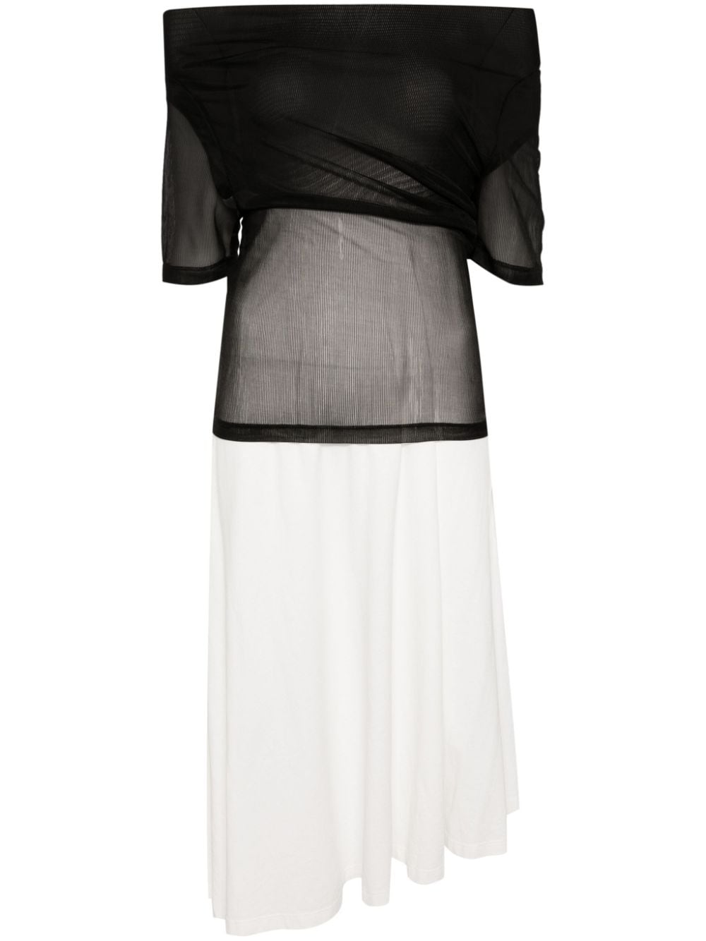 MM6 Maison Margiela layered midi design - Black von MM6 Maison Margiela