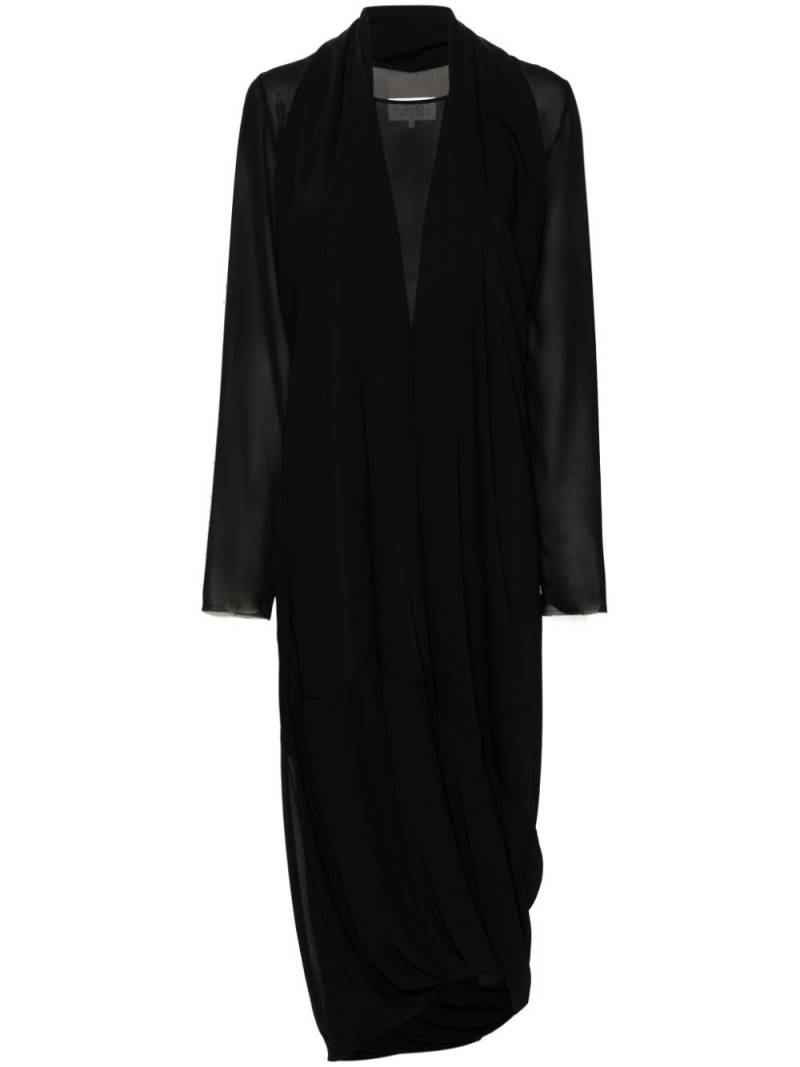 MM6 Maison Margiela layered sheer maxi dress - Black von MM6 Maison Margiela