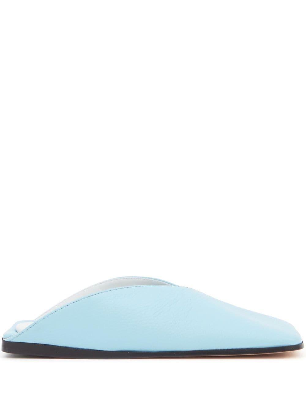 MM6 Maison Margiela Japanese leather slides - Blue von MM6 Maison Margiela