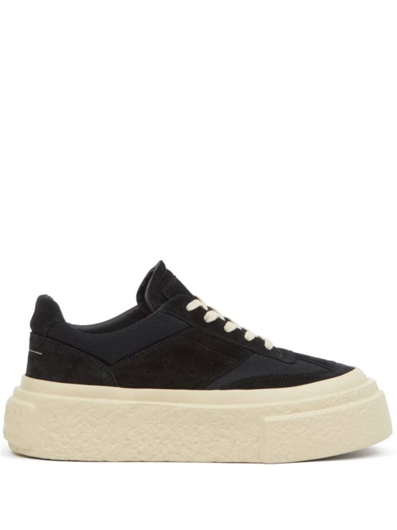 MM6 Maison Margiela leather sneakers - Black von MM6 Maison Margiela