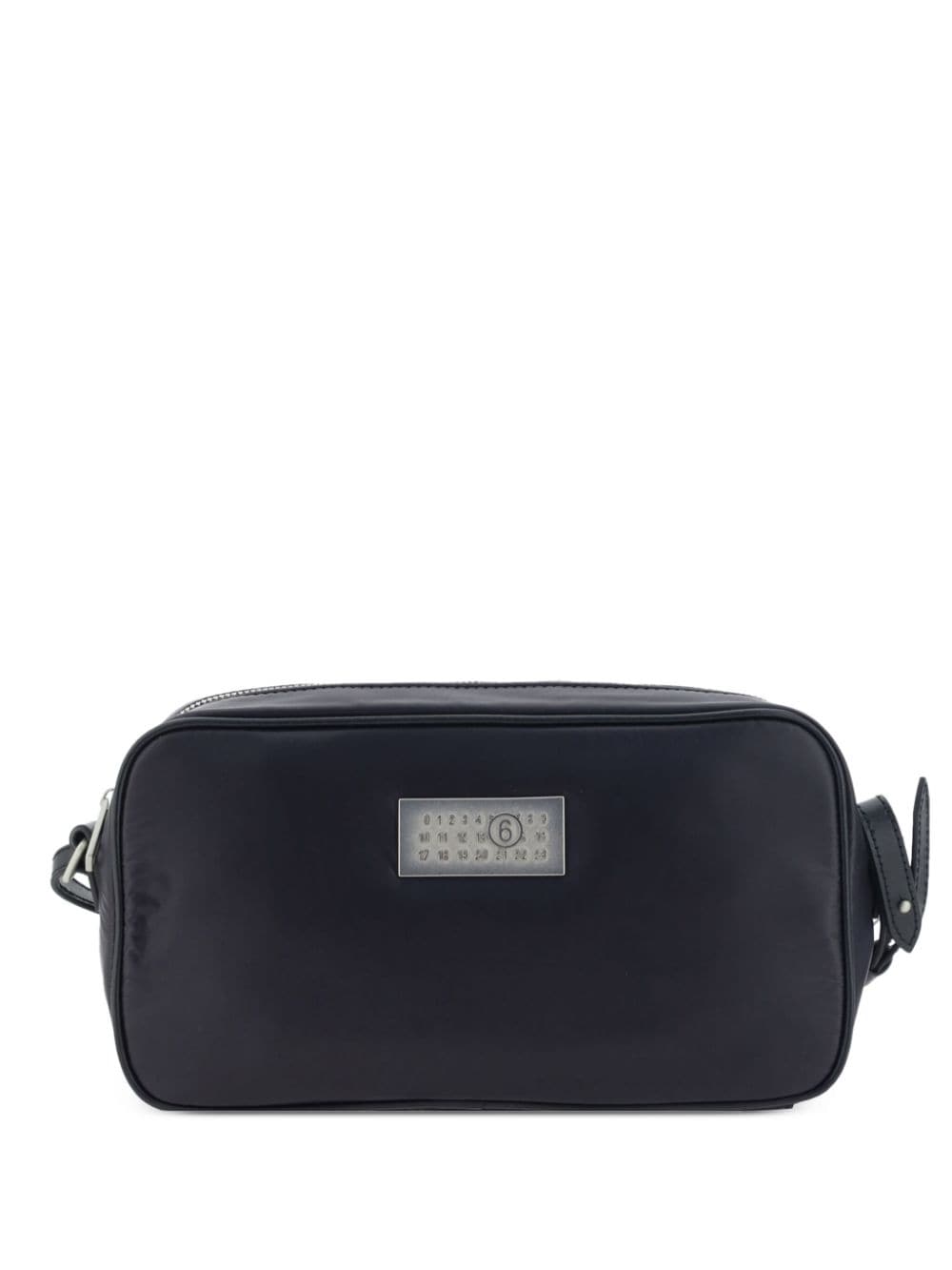 MM6 Maison Margiela logo-plaque shoulder bag - Black von MM6 Maison Margiela