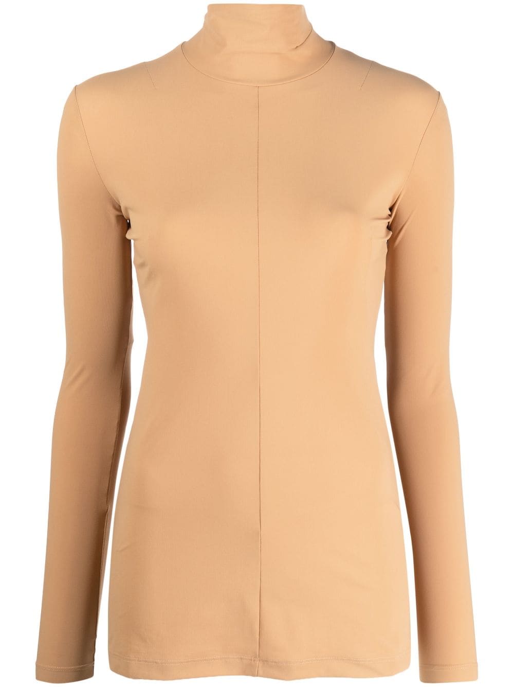 MM6 Maison Margiela numbers-motif high-neck top - Neutrals von MM6 Maison Margiela