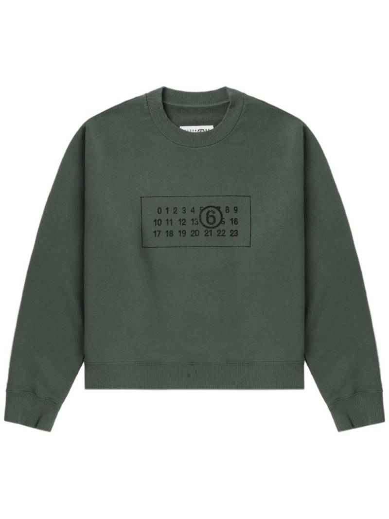 MM6 Maison Margiela logo-print sweatshirt - Green von MM6 Maison Margiela