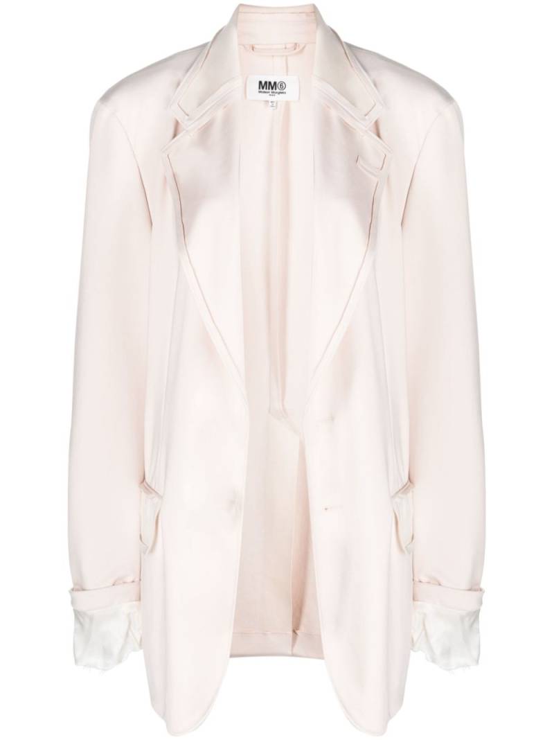 MM6 Maison Margiela long-sleeve single-breasted blazer - Neutrals von MM6 Maison Margiela